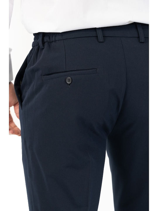 Trousers in Slim Fit Navy Blue