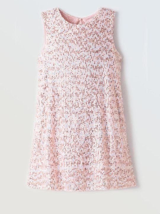 Rochie pentru Copii Fără mâneci cu Paiete Pink