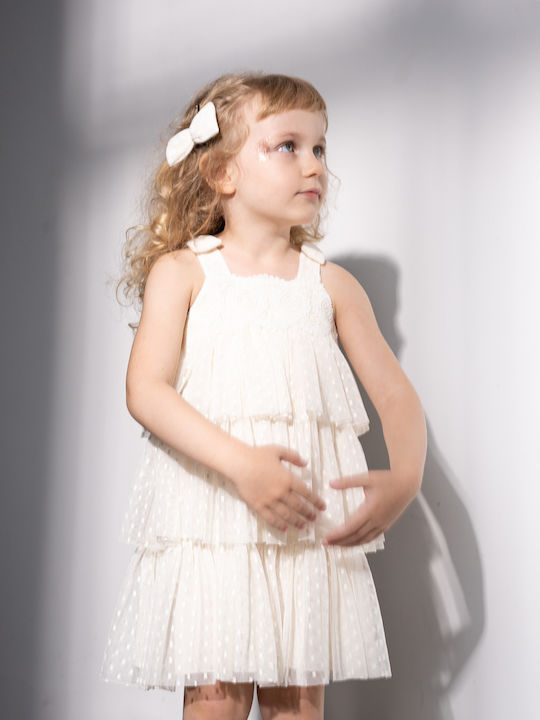Evita Kinderkleid Tüll Ecru