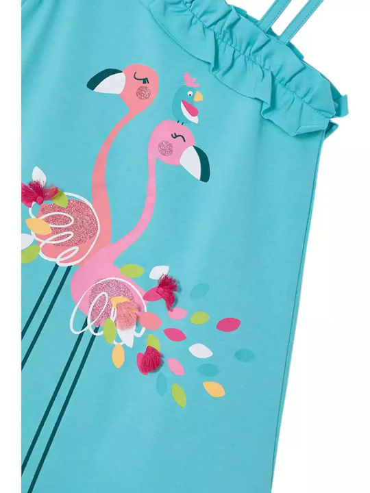 Kinderkleid Ärmellos Türkis