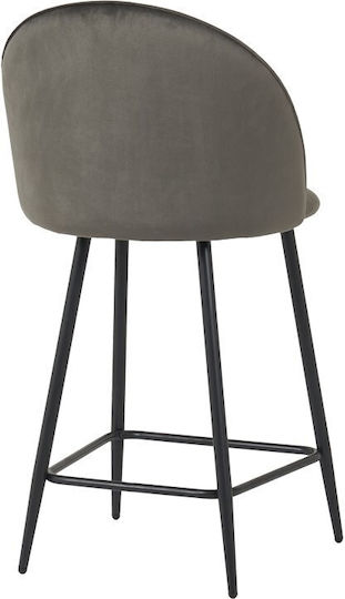 Σκαμπό Μπαρ Perch Ανθρακί Απόχρωση 2τμχ 50x43x99εκ.