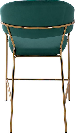 Scaune Bar Tapițat cu Catifea Theodore Cypress 2buc 60x55x100buc