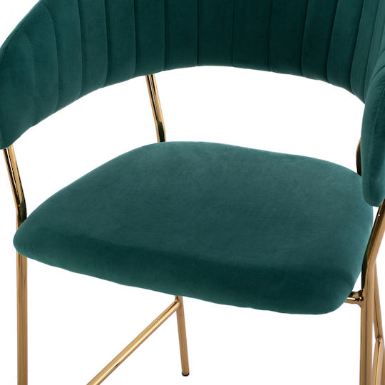 Scaune Bar Tapițat cu Catifea Theodore Cypress 2buc 60x55x100buc