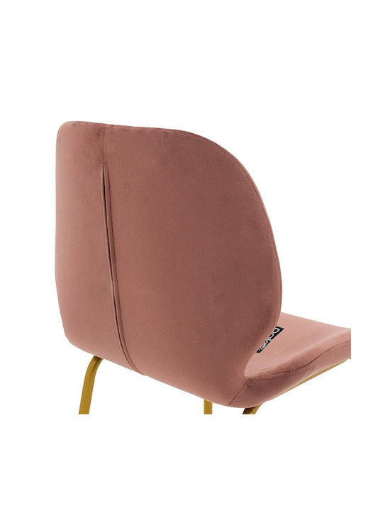 Hocker Bar mit Rückenlehne Metall Impel Pink 2Stück 48x61x103cm