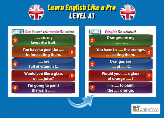 Learn English Like A Pro - Inteligentne Fiszki + Gra (poziom A1)