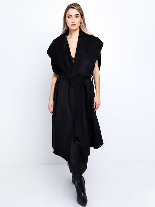 Damen Schwarz Cape