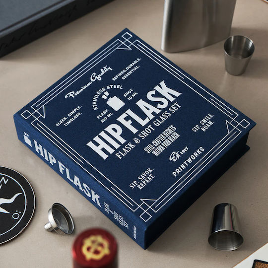 Set Accesorii pentru Sticlă de Buzunar Printworks Hip Flask Oțel Inoxidabil