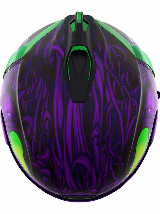 Icon Airform ManikRR Purple Motorradhelm Volles Gesicht ECE 22.06 1670gr mit Sonnenblende