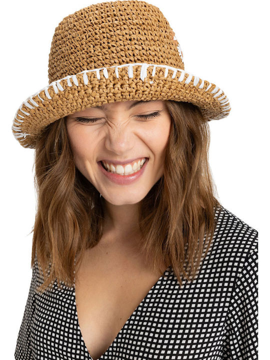 Roxy Wicker Women's Bucket Hat Spotless Sunnies Beige