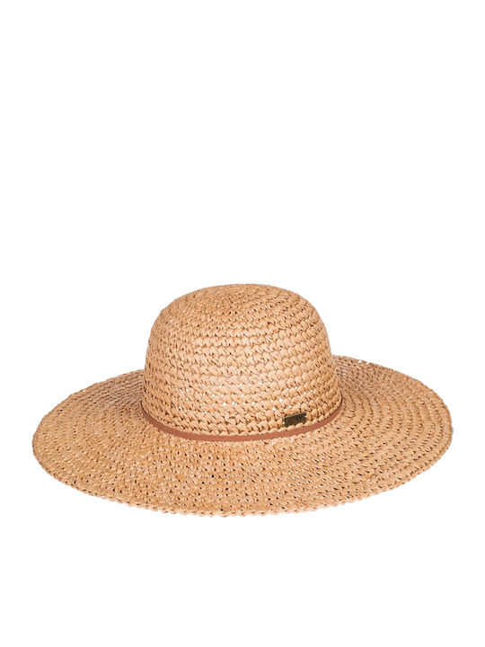Roxy Wicker Women's Floppy Hat Fun In Acapulco Beige
