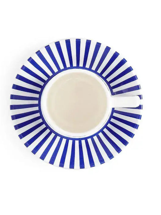 Spode Σετ Φλιτζάνια Καφέ Κεραμικά Μπλε 80ml 8τμχ