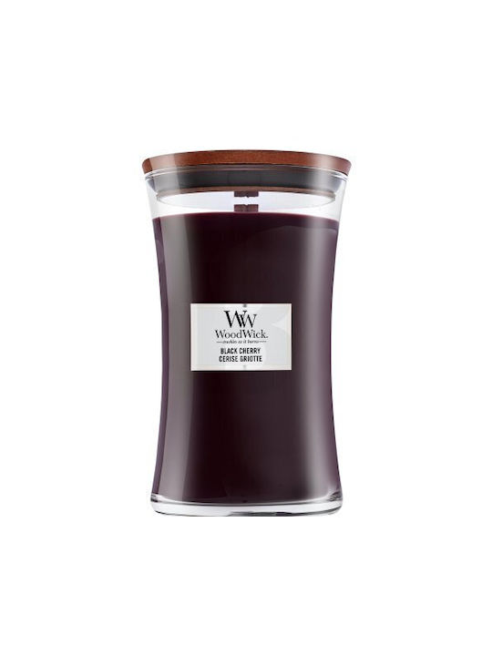 WoodWick Scented Candle Black Cherry Jar with Scent Black Cherry 609.5gr 1pcs
