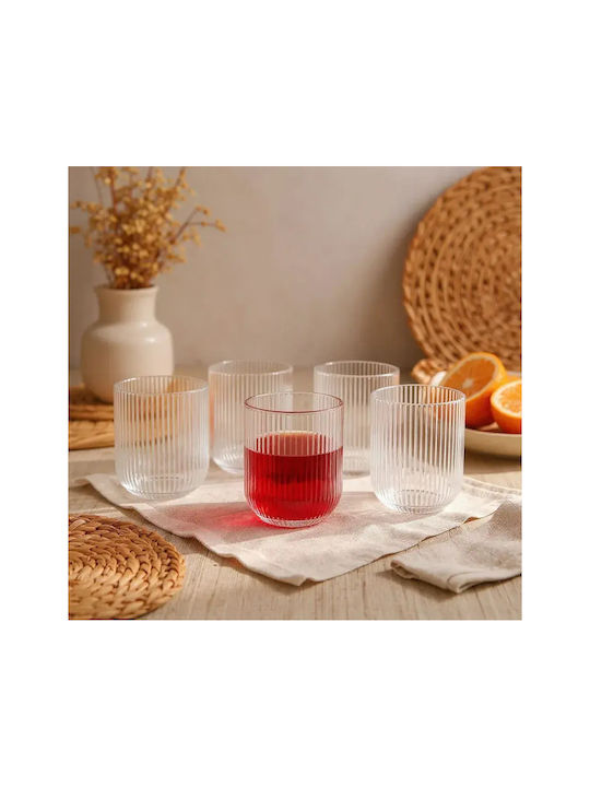 Set de pahare pentru apa / Cocteiluri din Sticlă în Culoarea Bej 250ml 6buc