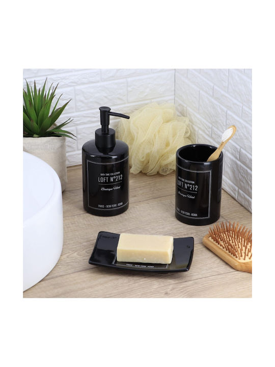 Atmosphera Tabletop Soap Dish Ceramic Black