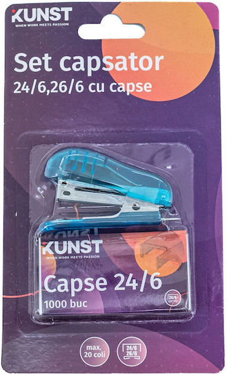 Kunst Stapler Set 24/6 26/6 Staples Blue