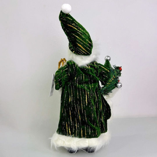 Decorativ Moș Crăciun Verdeς din Tesatura 35cm.