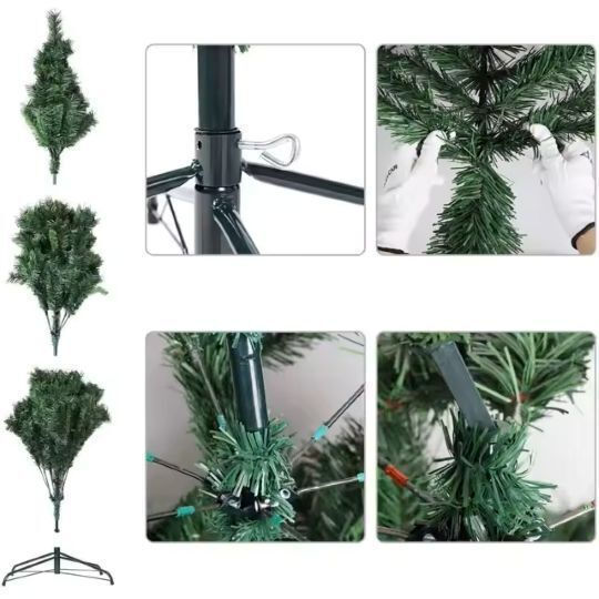 Copac Artificial De Crăciun Jumătate Bază Verde 115 Cm