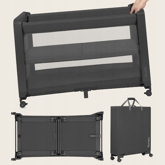 Lionelo Cradle with Mattress and Wheels Gray