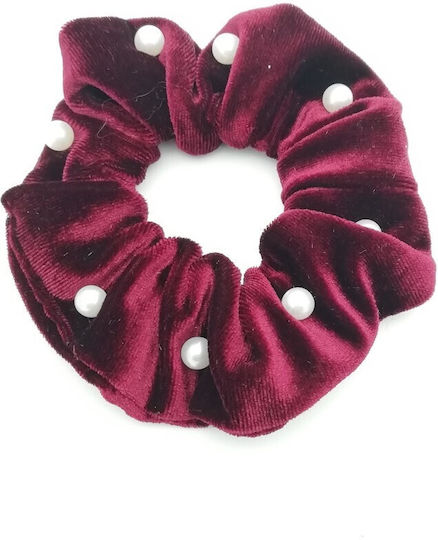 Scrunchie Catifea Perle Violet Deschis