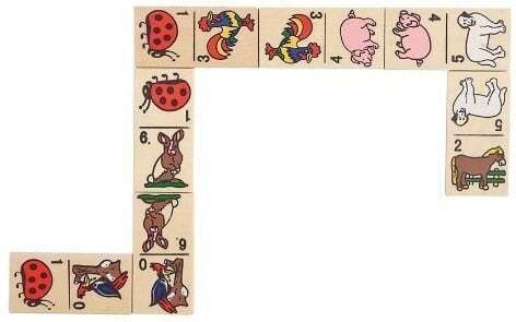 Board Game Animal Dominoes for 2-4 Players 3+ Years Old Goki