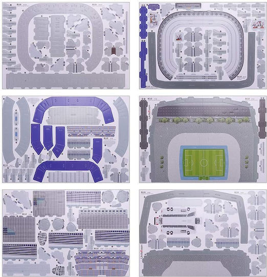 Terenul Real Madrid Puzzle 3D