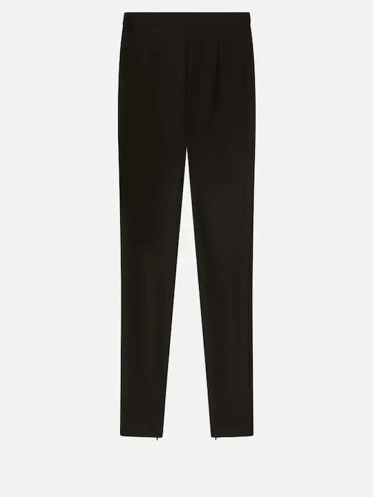 Poe Women's Fabric Trousers Slim Fit Black