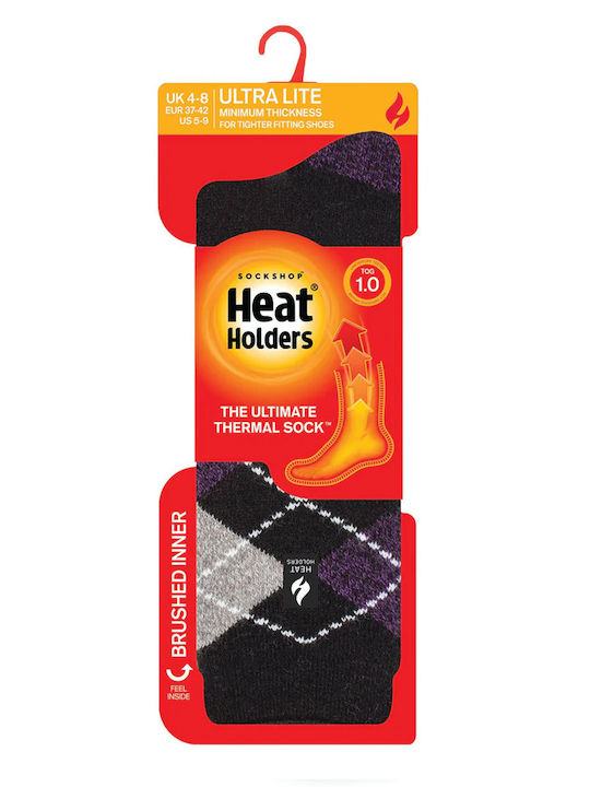 Heat Holders Damen Einfarbige Socken Purple 1Pack