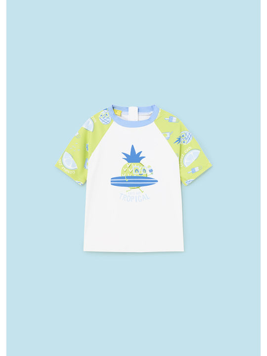 Mayoral Kids Swimwear Rashguard White/Lahanni