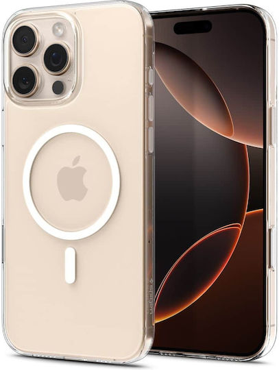 Spigen Thin Fit T MagSafe Back Cover Plastic / Silicone 1.55mm Clear/White (iPhone 16 Pro Max)