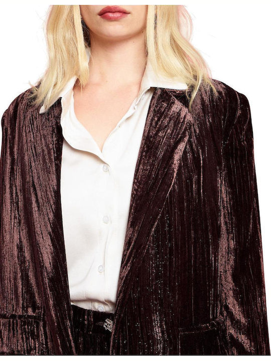Passager Women's Velvet Blazer Brown
