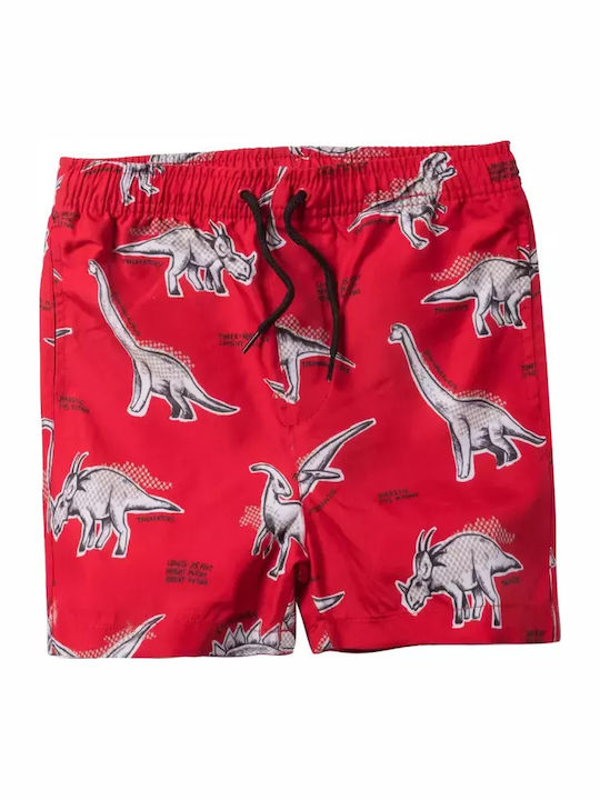 Mayoral Dinosaur Kids Swimwear Swim Shorts Red
