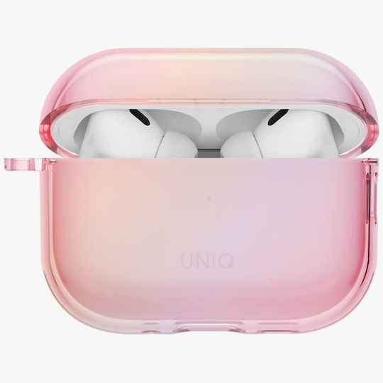 Uniq Θήκη Σιλικόνης με Γάντζο σε Ροζ χρώμα για Apple AirPods Pro 3