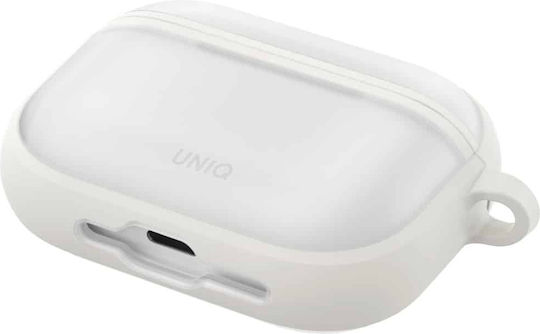 Uniq Case Silicone / Plastic with Hook in White color for Apple AirPods Pro