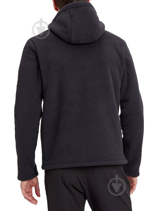 Viana Men's Fleece Cardigan with Hood Black