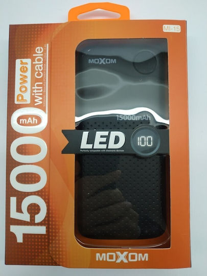Moxom MI-15 Power Bank 15000mAh Μαύρο