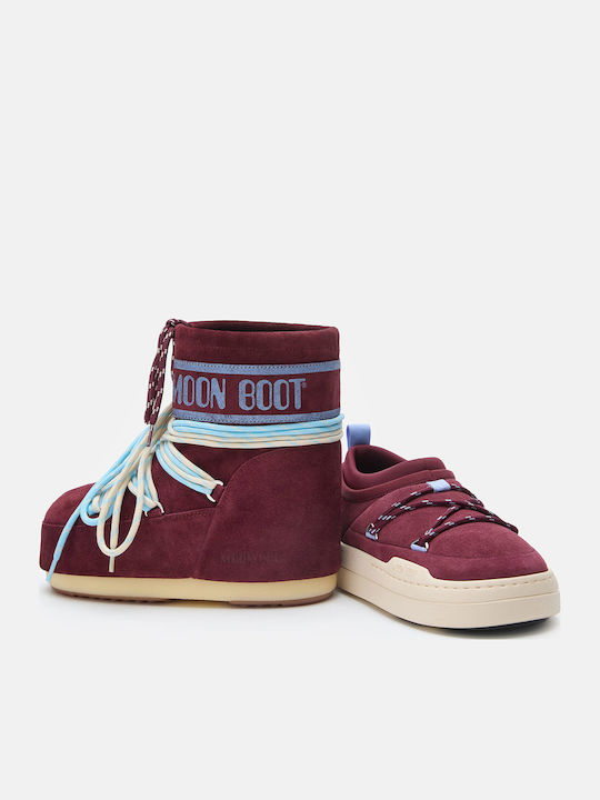 Suede Women's Boots Icon Low Burgundy