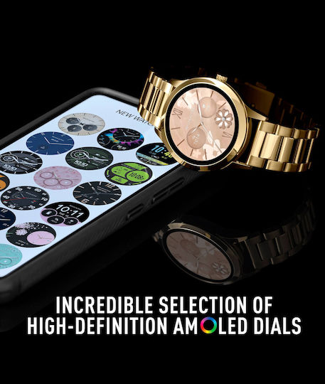 Reflex Active Series 31 Stainless Steel Smartwatch με Παλμογράφο (Χρυσό)
