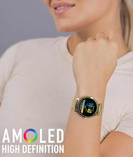 Reflex Active Series 31 Stainless Steel Smartwatch με Παλμογράφο (Χρυσό)