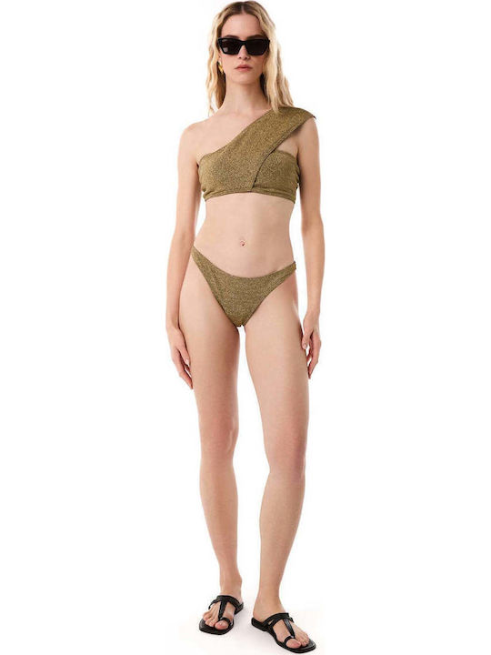 Bikini με έναν Ώμο Gold