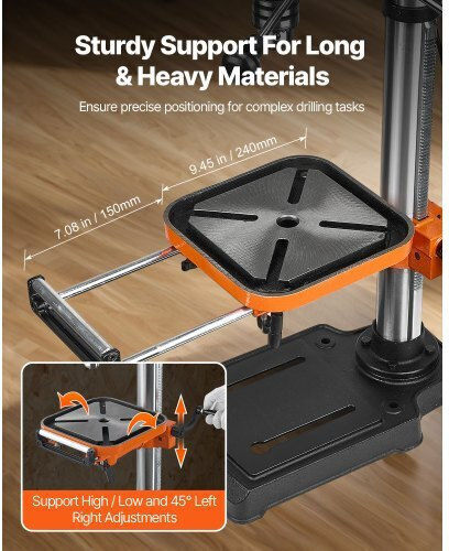 Vevor Benchtop Drill Press TSZC33ABS127XMI9Y001V2 with Power 750 Watt