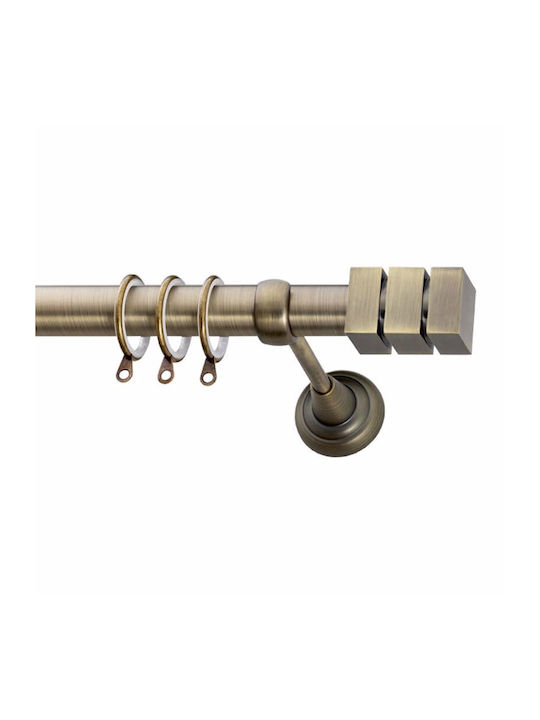 Frans Metallisches Vorhangstangen E2 Einzeln Φ25mm 160cm Antik Bronze