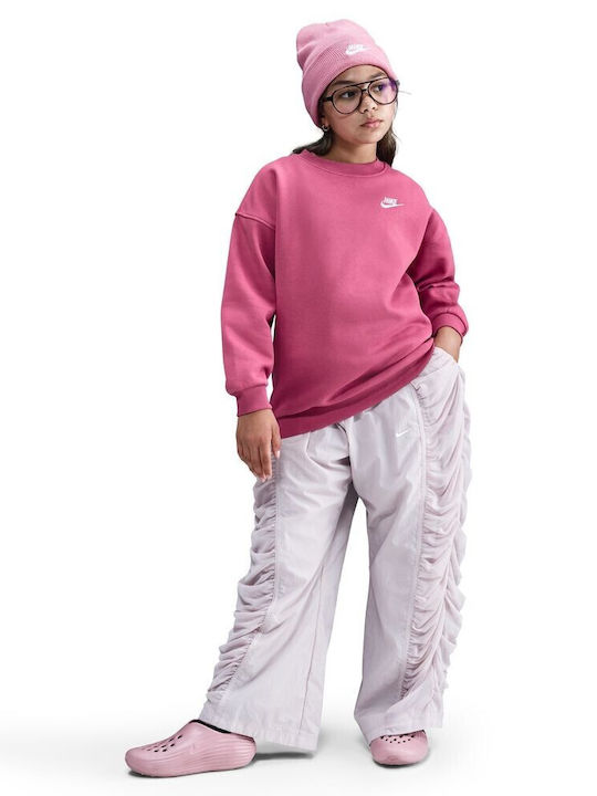 Fleece Παιδικό Φούτερ Ροζ Sportswear Club