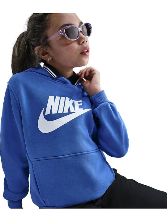 Fleece Kids Sweatshirt with Hood and Pockets Blue K Nsw Club