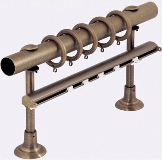 Frans Bară Metalică Pentru Perdele E1 Single Φ25mm 160cm Antic Bronz