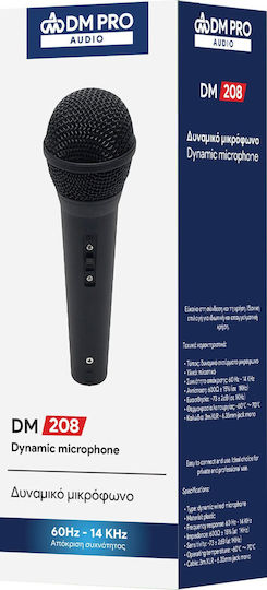 DM Pro DM-208 Δυναμικό Μικρόφωνο 6.35mm Χειρός