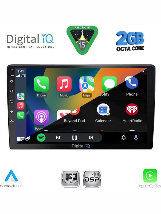 Digital IQ Ηχοσύστημα Αυτοκινήτου (Bluetooth/USB/WiFi/GPS/Apple-Carplay/Android-Auto)