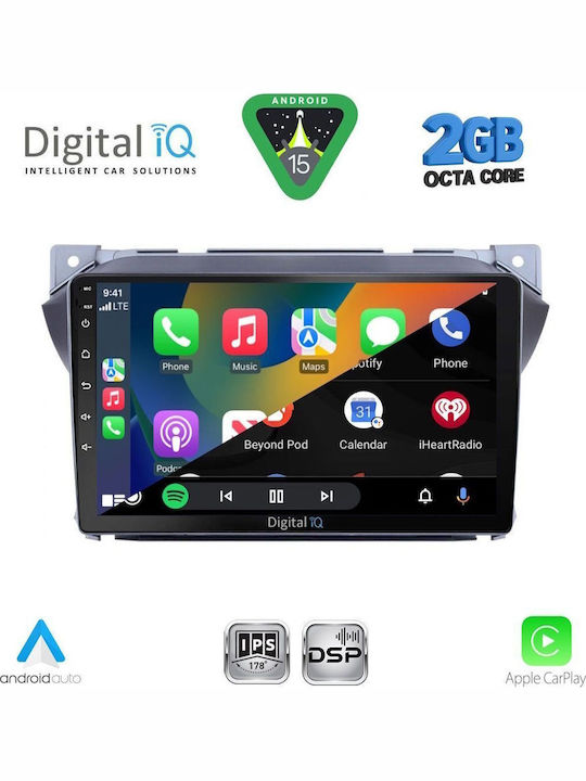 Digital IQ Auto-Audiosystem für Suzuki Hoch Nissan Pixo 2009-2015 (Bluetooth/USB/AUX/WiFi/GPS/Apple-Carplay/Android-Auto) mit Touchscreen 9"