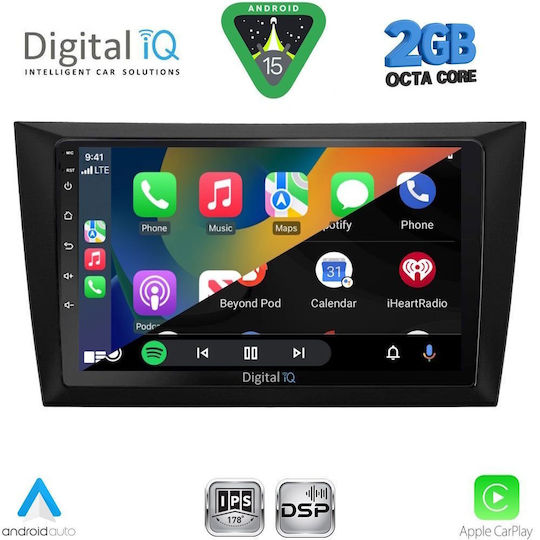 Digital IQ Car Audio System for Volkswagen Golf 2009-2012 (Bluetooth/USB/AUX/WiFi/GPS/Apple-Carplay/Android-Auto) with Touch Screen 9"
