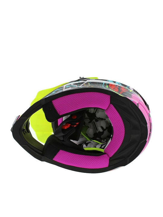 LS2 Fast Evo II Mini Enduro Pink Παιδικό Κράνος Μηχανής Motocross ECE 22.06 1050gr
