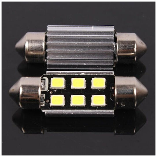 Heleco Λάμπες Αυτοκινήτου & Μοτοσυκλέτας C5W Canbus LED 6000K Ψυχρό Λευκό 3W 2τμχ